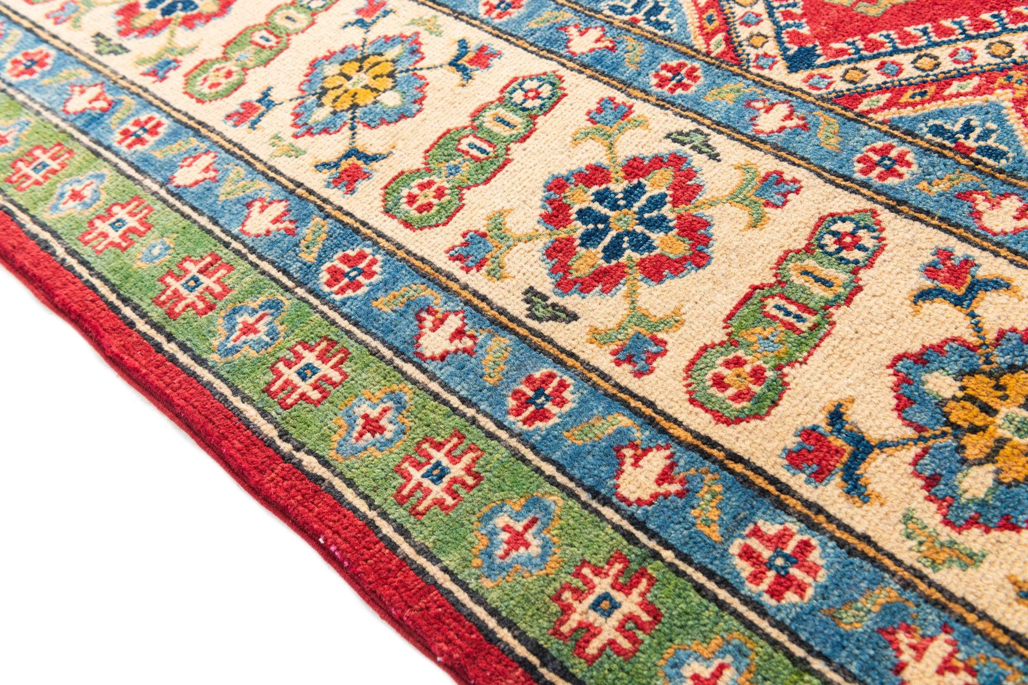 6' 8 x 9' 7 Hand Knotted Kazak Rug