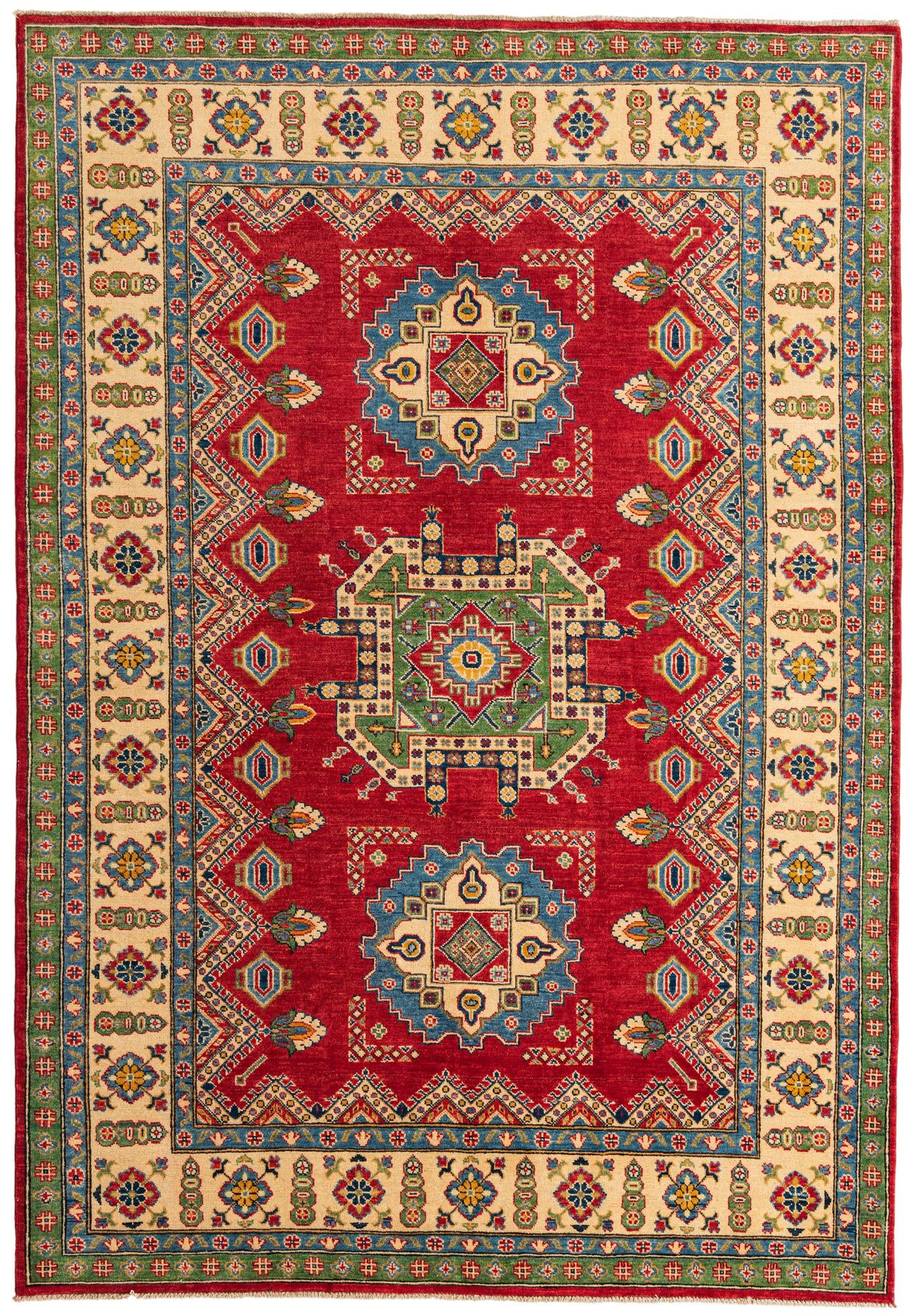 6' 8 x 9' 7 Hand Knotted Kazak Rug