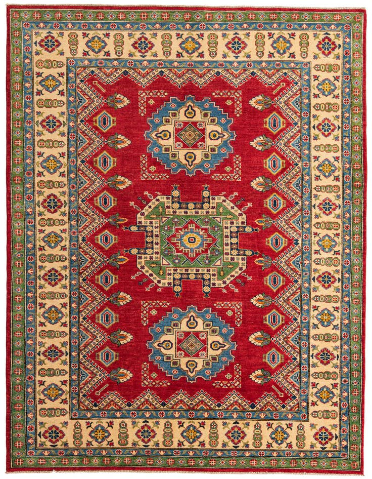 Detail image of 6' 8 x 9' 7 Hand Knotted Kazak Rug