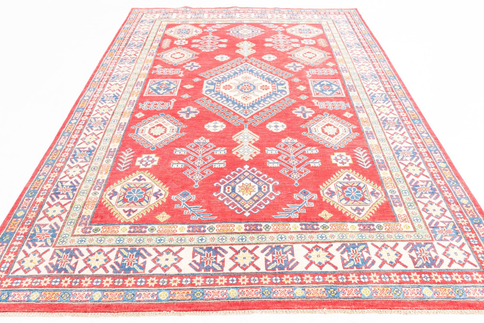 6' 6 x 9' 6 Hand Knotted Kazak Rug