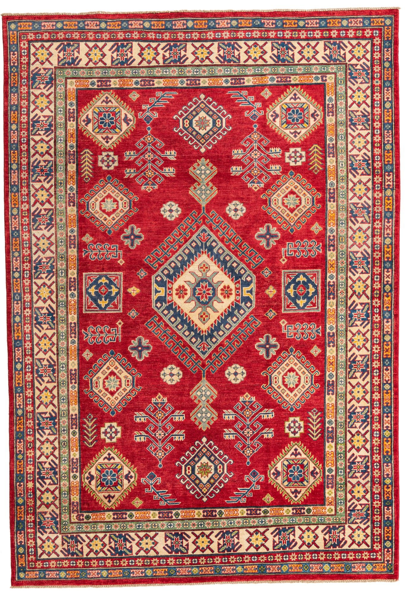 6' 6 x 9' 6 Hand Knotted Kazak Rug
