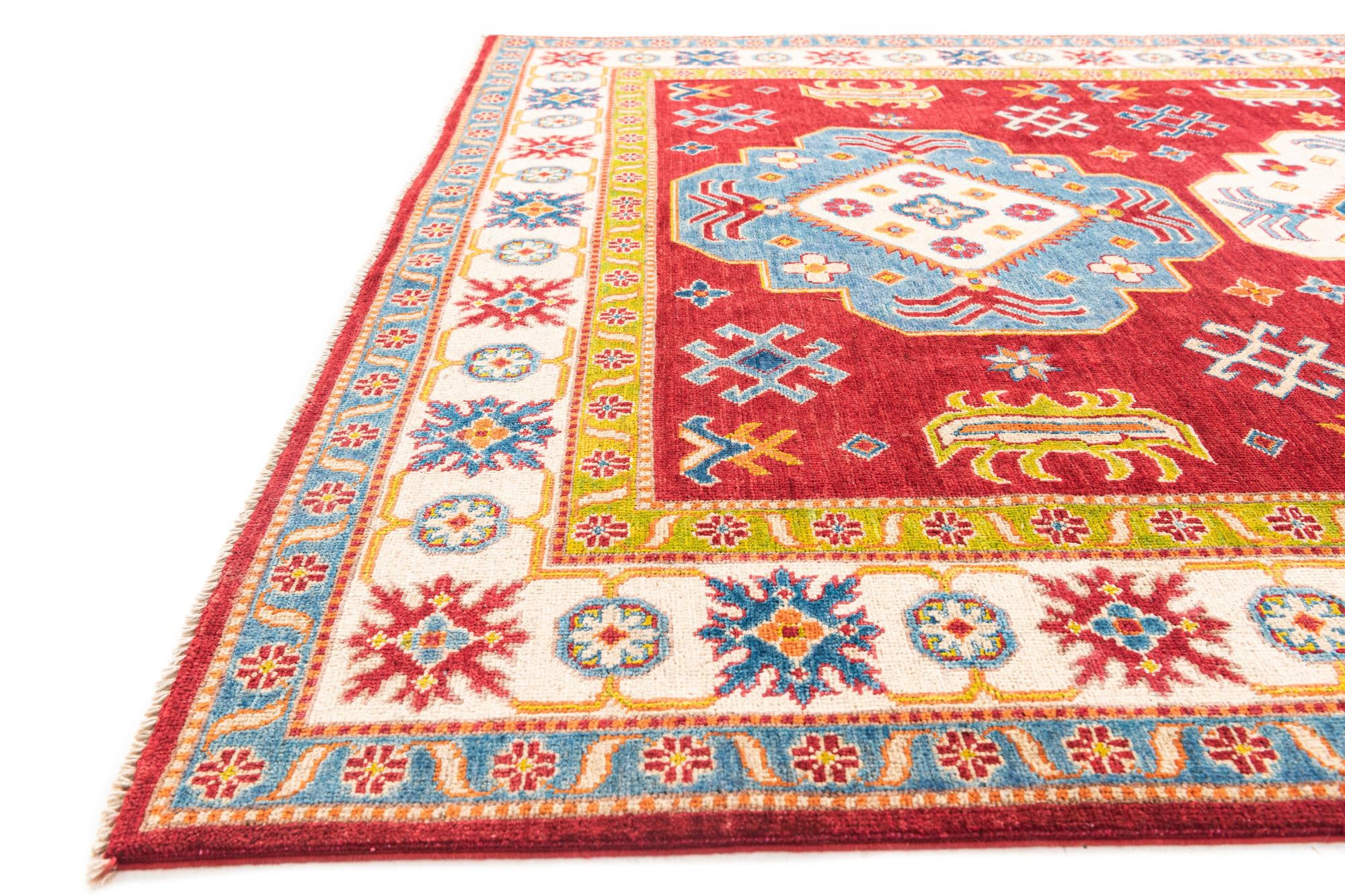 6' 2 x 8' 10 Hand Knotted Kazak Rug