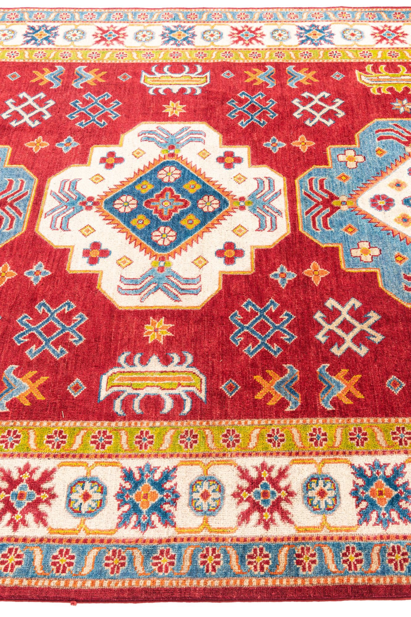 6' 2 x 8' 10 Hand Knotted Kazak Rug