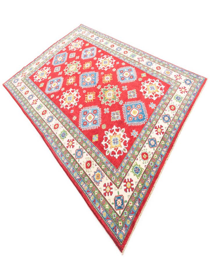 Detail image of 6' 5 x 9' 10 Hand Knotted Kazak Rug