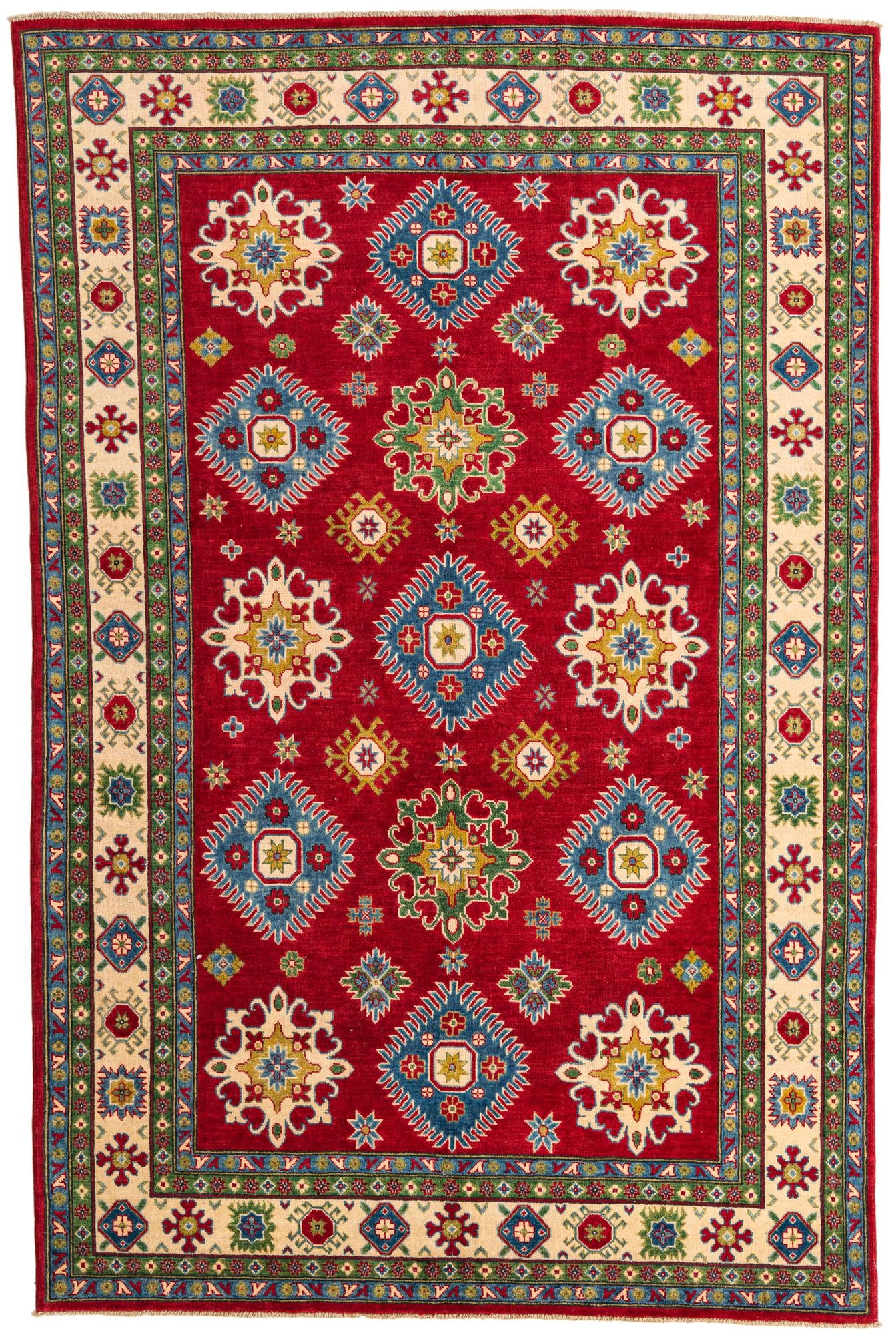 6' 5 x 9' 10 Hand Knotted Kazak Rug