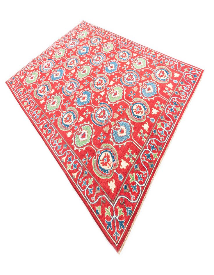 Detail image of 6' 8 x 9' 9  Hand Knotted Kazak Rug