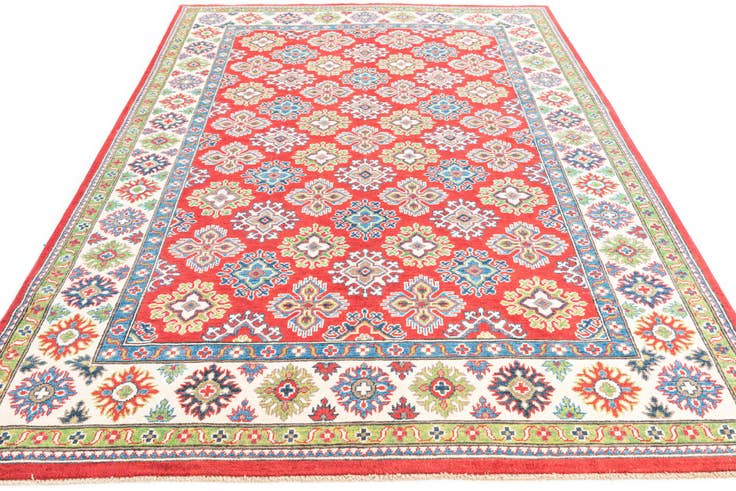 Detail image of 6' 2 x 9' Hand Knotted Kazak Rug
