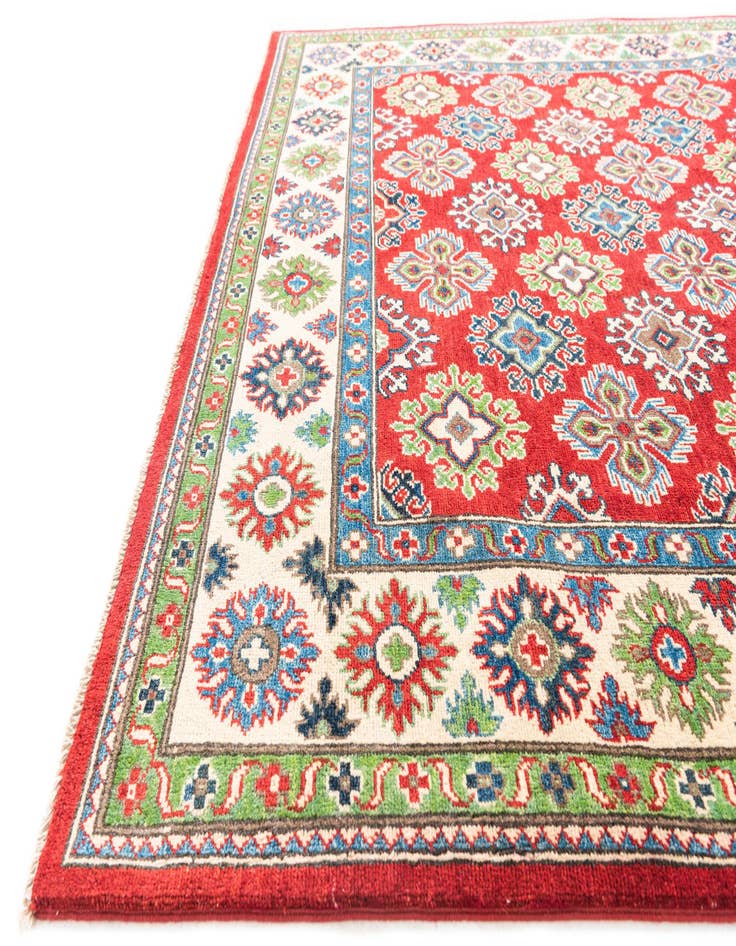Detail image of 6' 2 x 9'  Hand Knotted Kazak Rug
