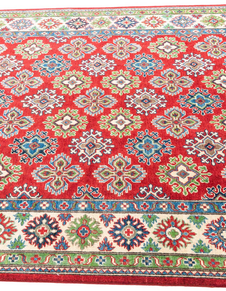 Detail image of 6' 2 x 9'  Hand Knotted Kazak Rug