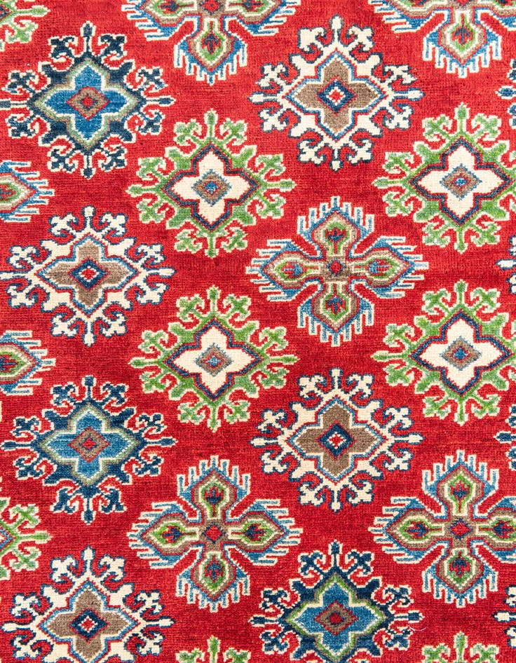Detail image of 6' 2 x 9'  Hand Knotted Kazak Rug