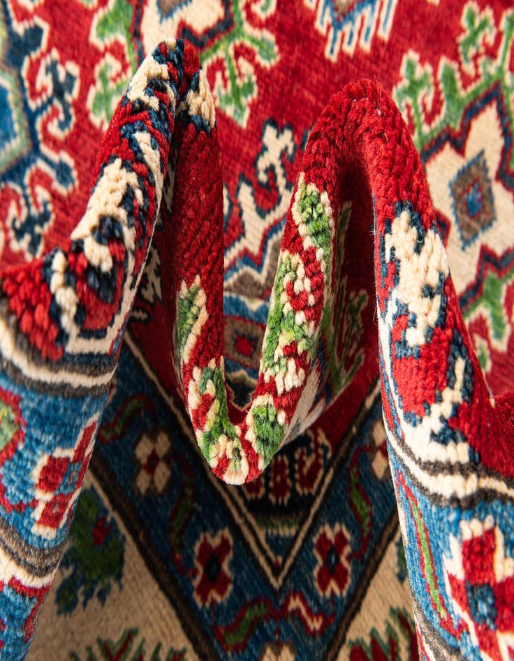 Detail image of 6' 2 x 9'  Hand Knotted Kazak Rug