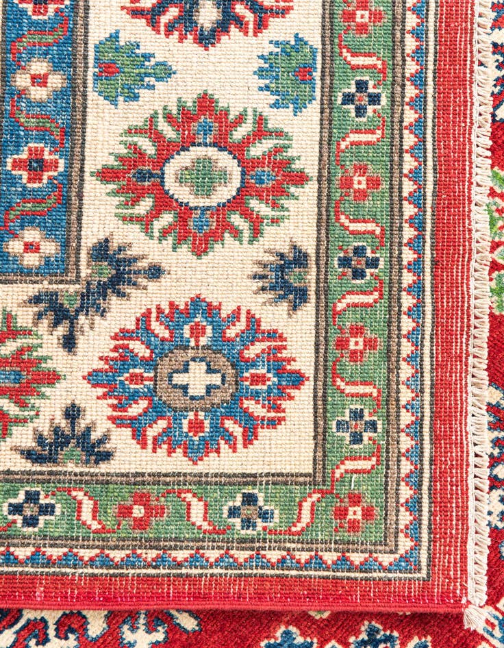 Detail image of 6' 2 x 9'  Hand Knotted Kazak Rug