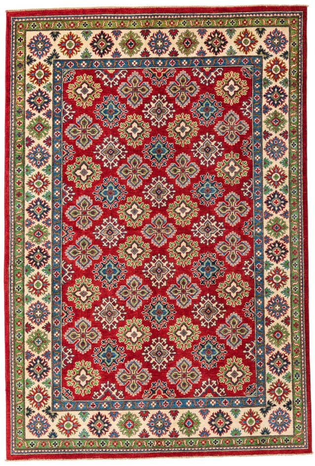 Detail image of 6' 2 x 9' Hand Knotted Kazak Rug