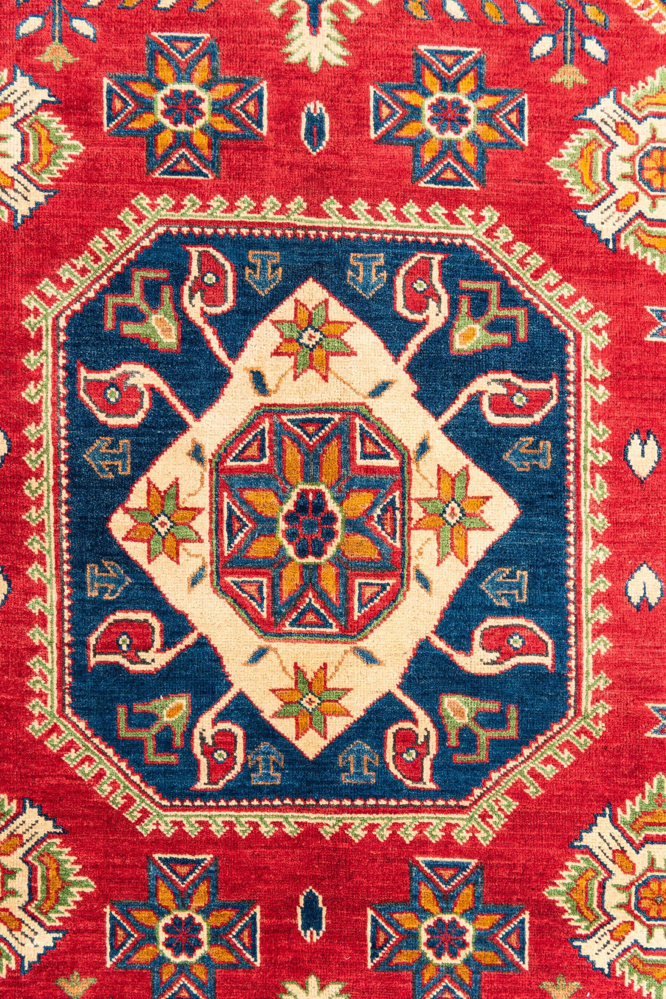 6' 5 x 9' 8 Hand Knotted Kazak Rug