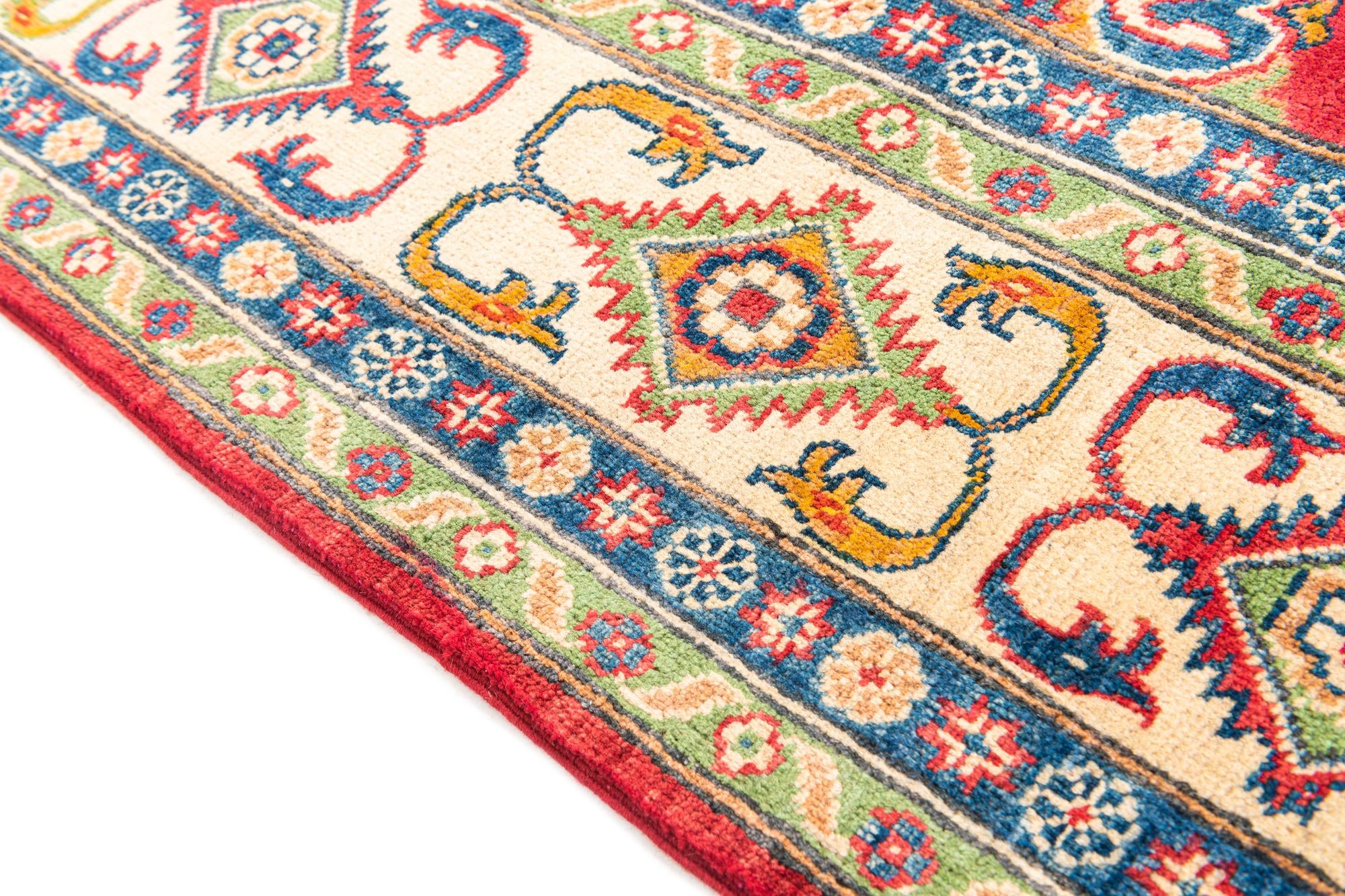 6' 5 x 9' 8 Hand Knotted Kazak Rug