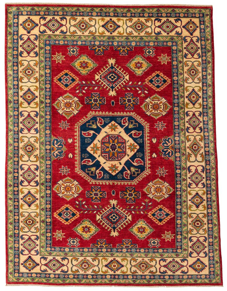 Detail image of 6' 5 x 9' 8 Hand Knotted Kazak Rug