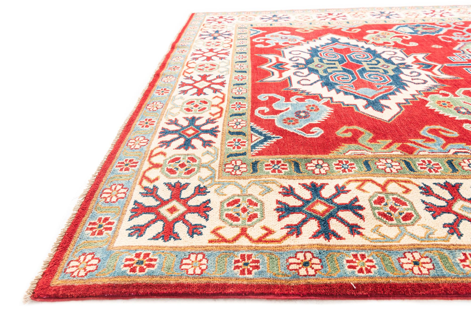 6' 6 x 9' 7 Hand Knotted Kazak Rug