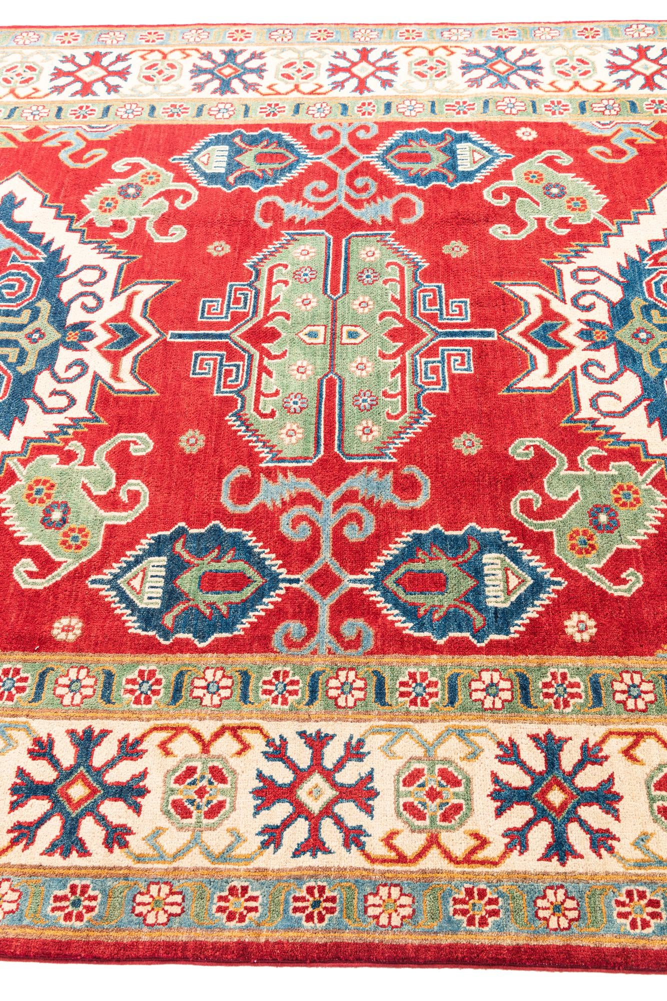 6' 6 x 9' 7 Hand Knotted Kazak Rug