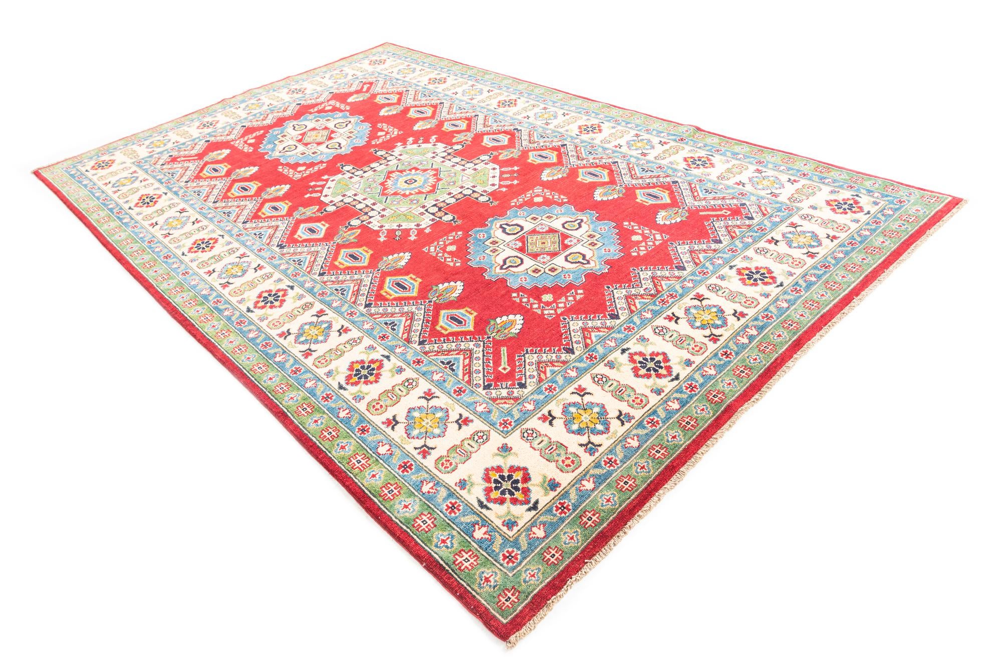 6' 7 x 10' 5 Hand Knotted Kazak Rug