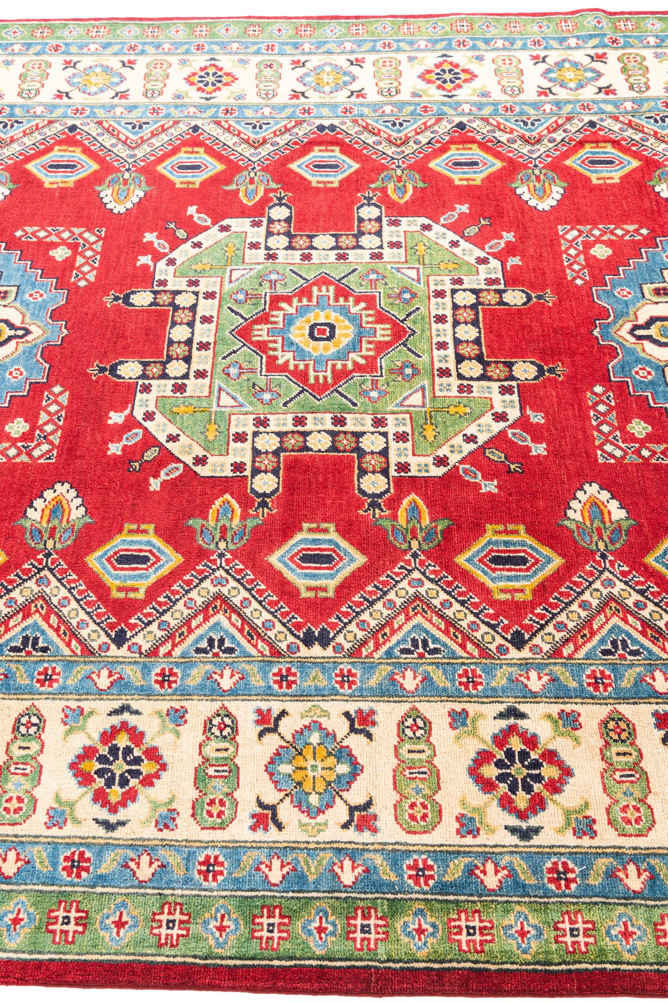 6' 7 x 10' 5 Hand Knotted Kazak Rug