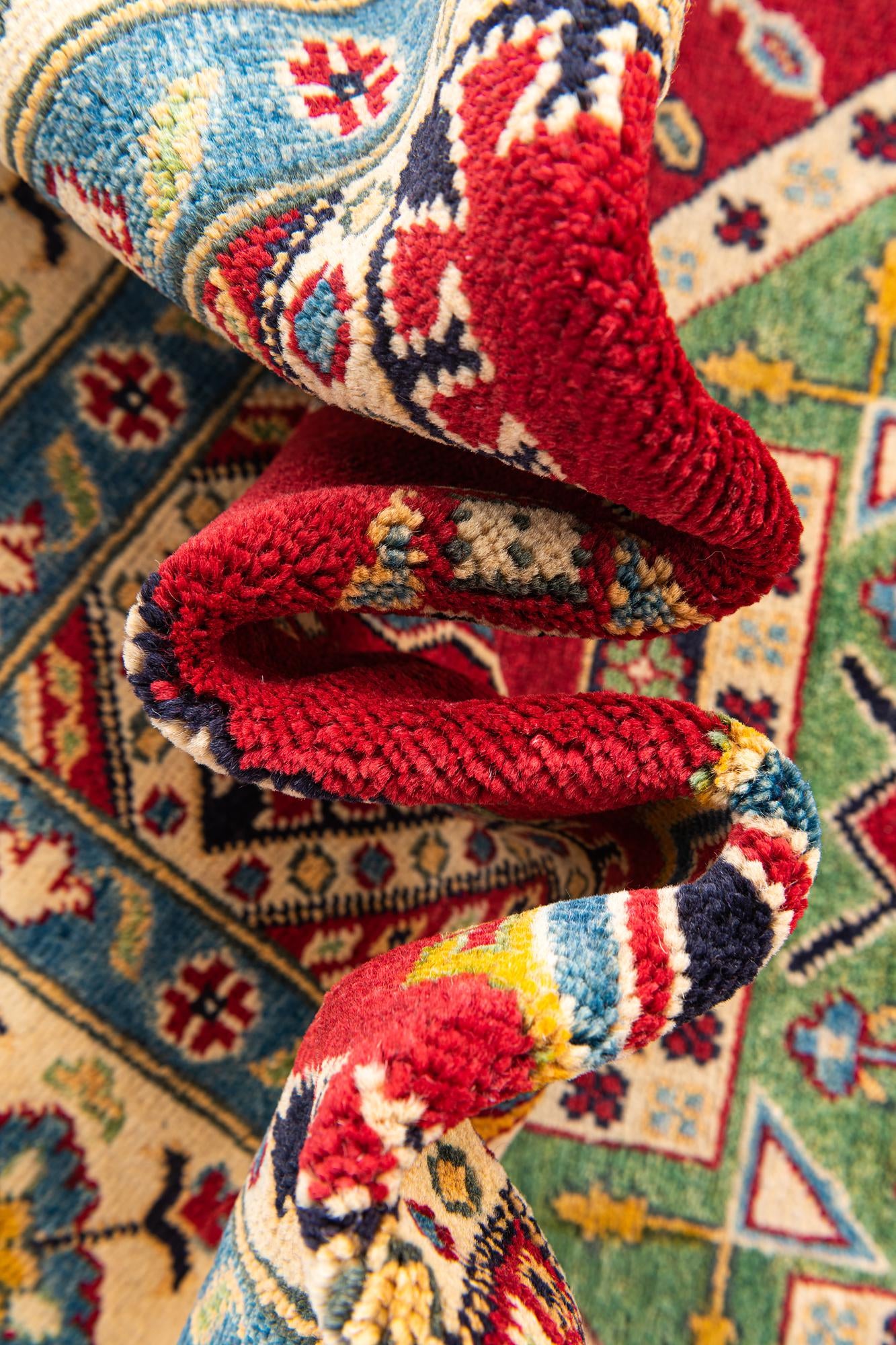 6' 7 x 10' 5 Hand Knotted Kazak Rug