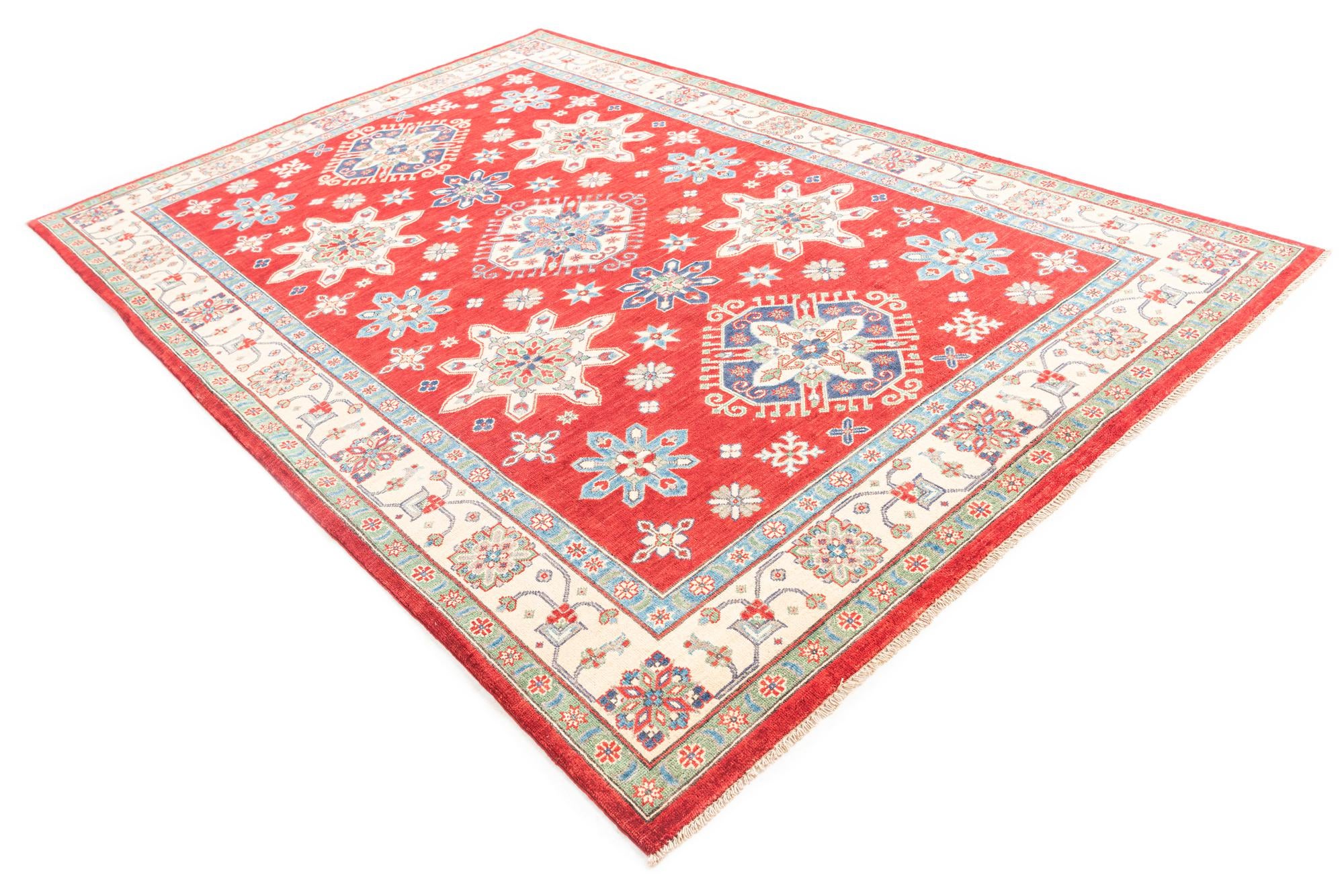6' 6 x 9' 9 Hand Knotted Kazak Rug