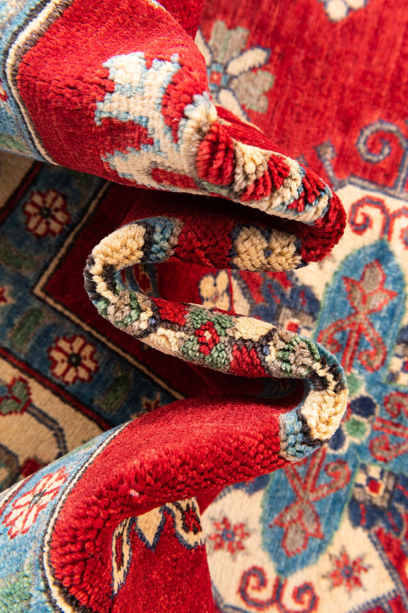 6' 6 x 9' 9 Hand Knotted Kazak Rug