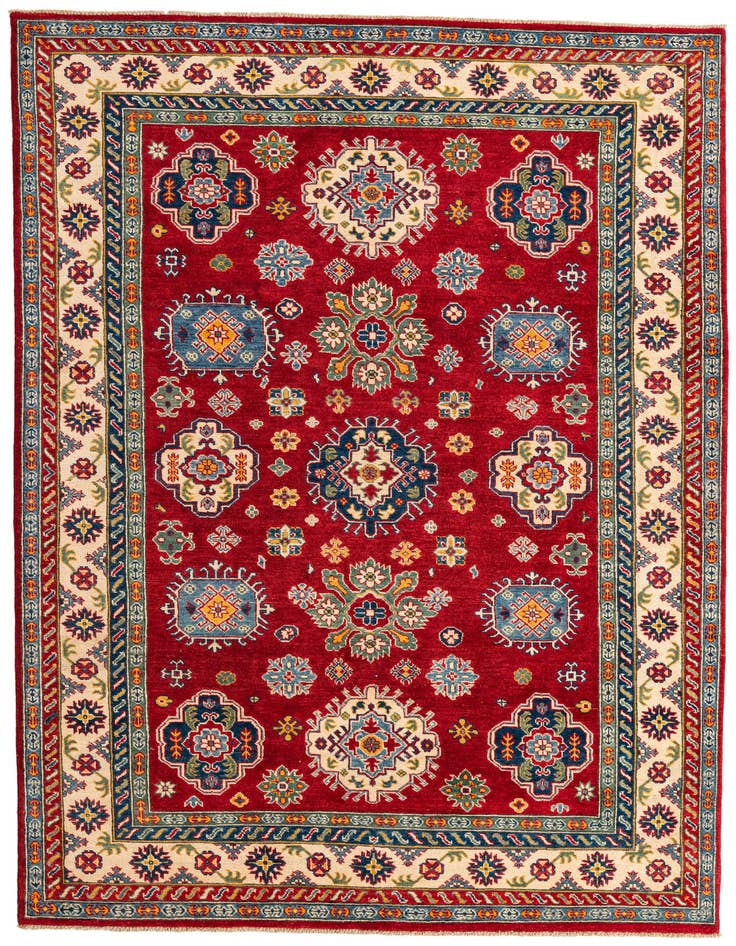 Detail image of 6' 7 x 9' 7 Hand Knotted Kazak Rug