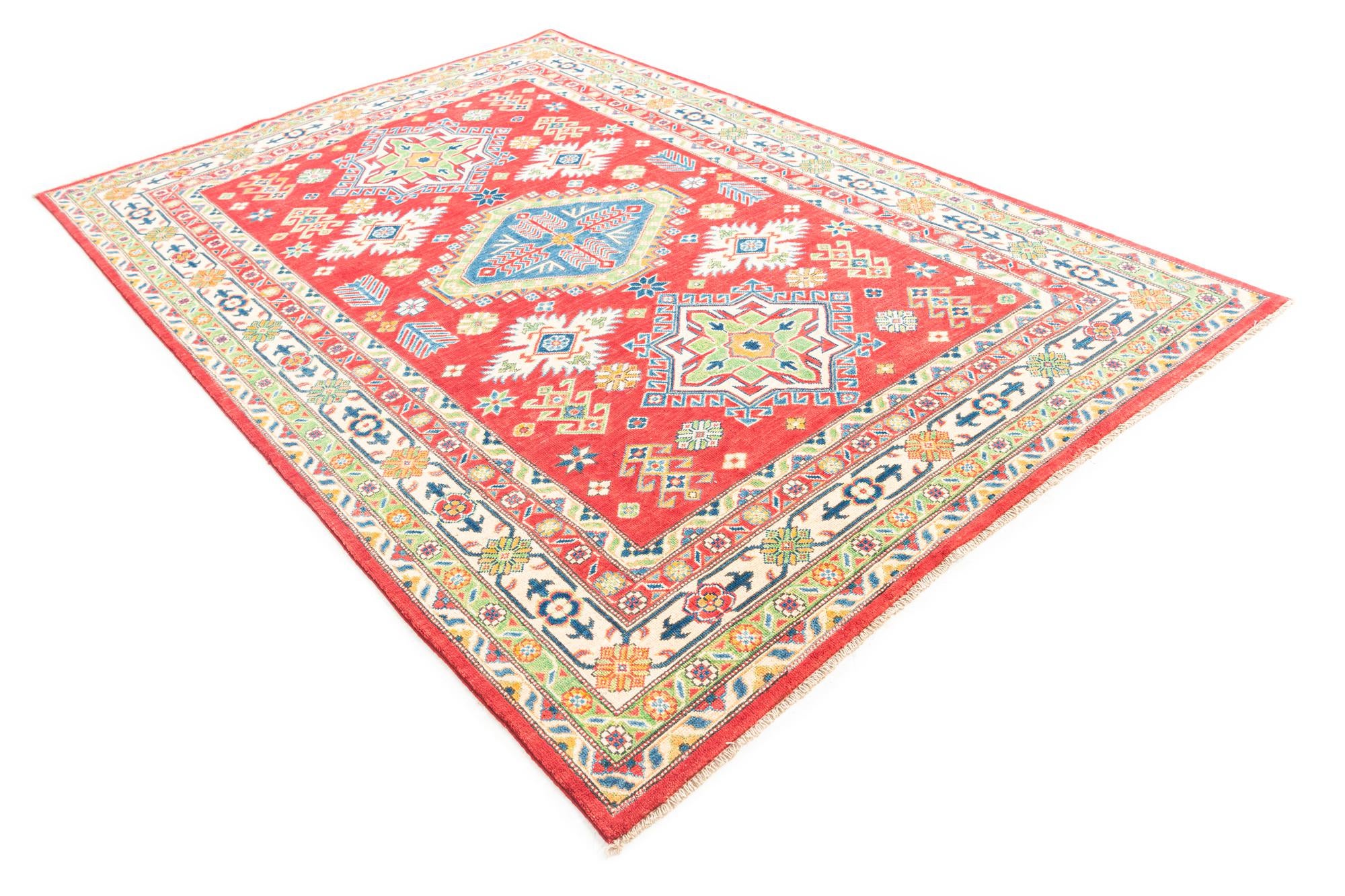 6' 2 x 9' Hand Knotted Kazak Rug