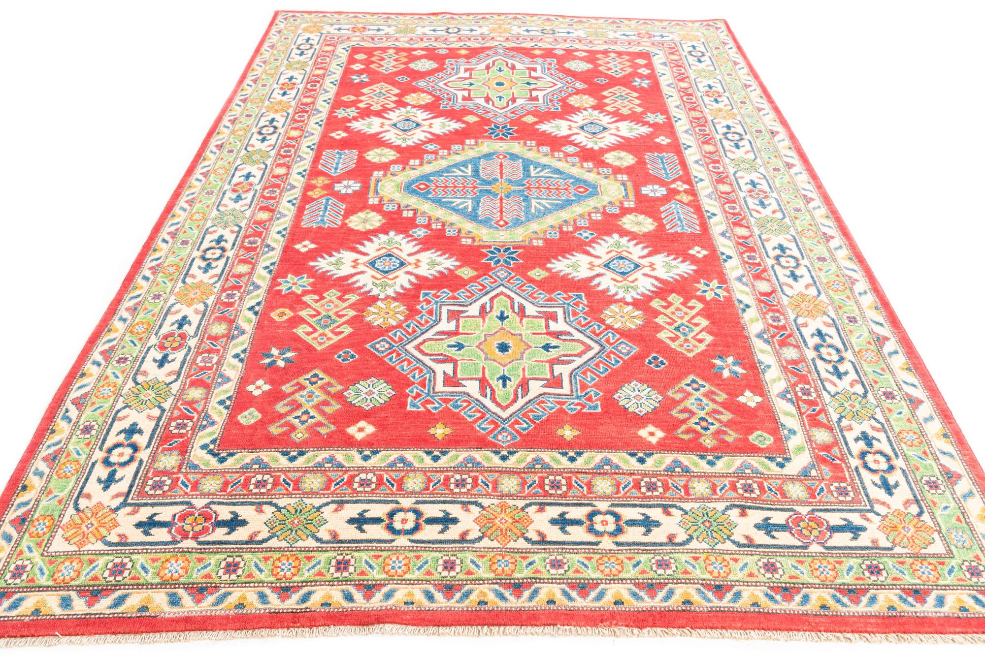 6' 2 x 9' Hand Knotted Kazak Rug