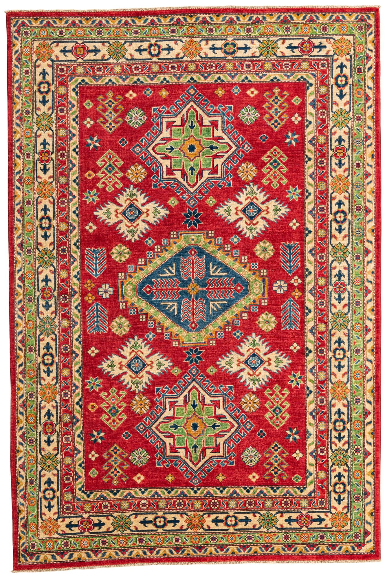 6' 2 x 9' Hand Knotted Kazak Rug