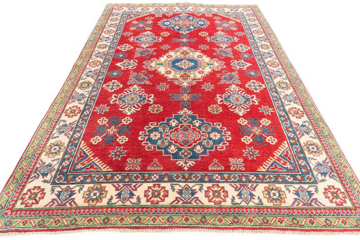 Detail image of 5' 10 x 9' 2 Hand Knotted Kazak Rug