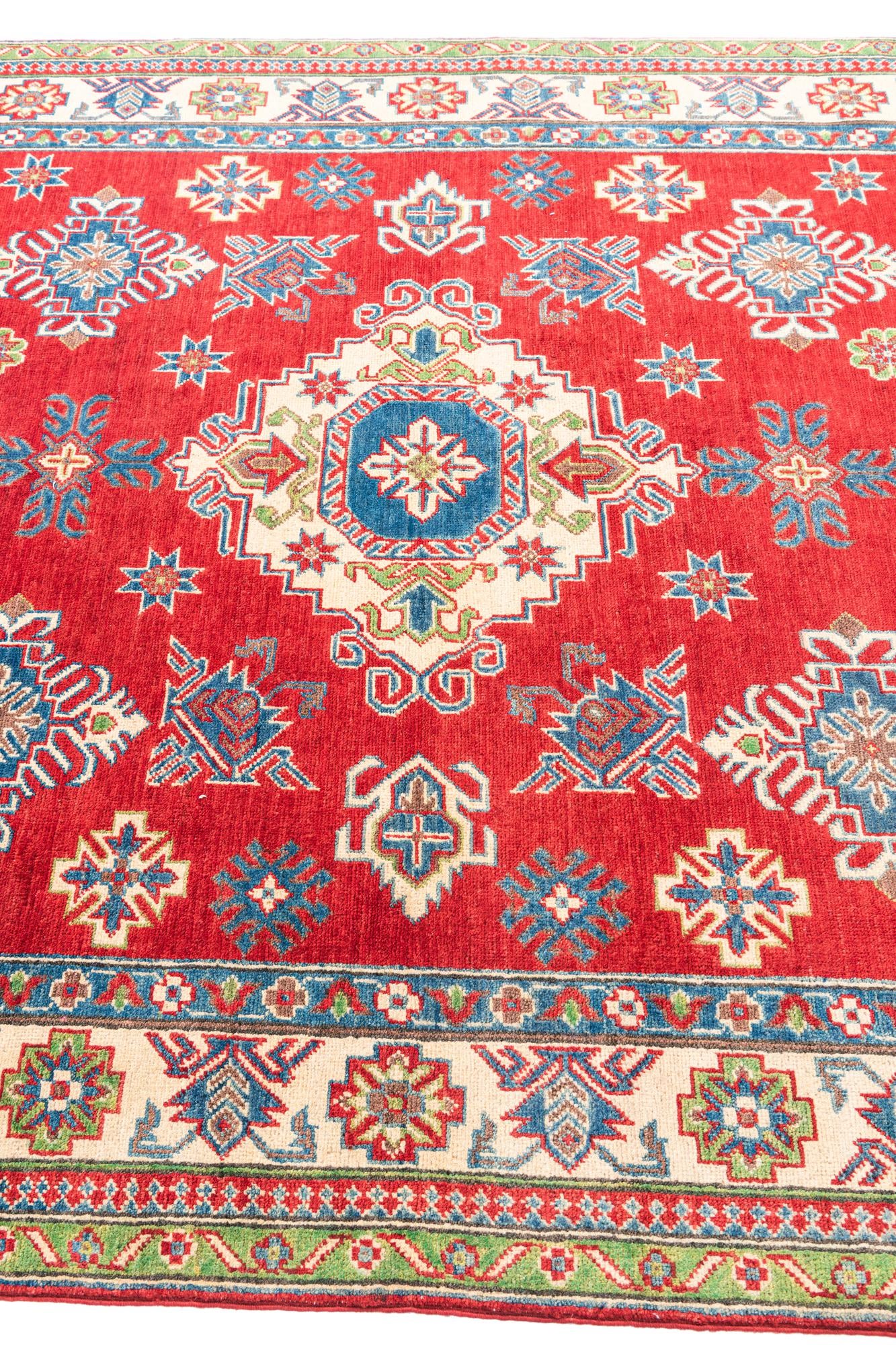 5' 10 x 9' 2 Hand Knotted Kazak Rug