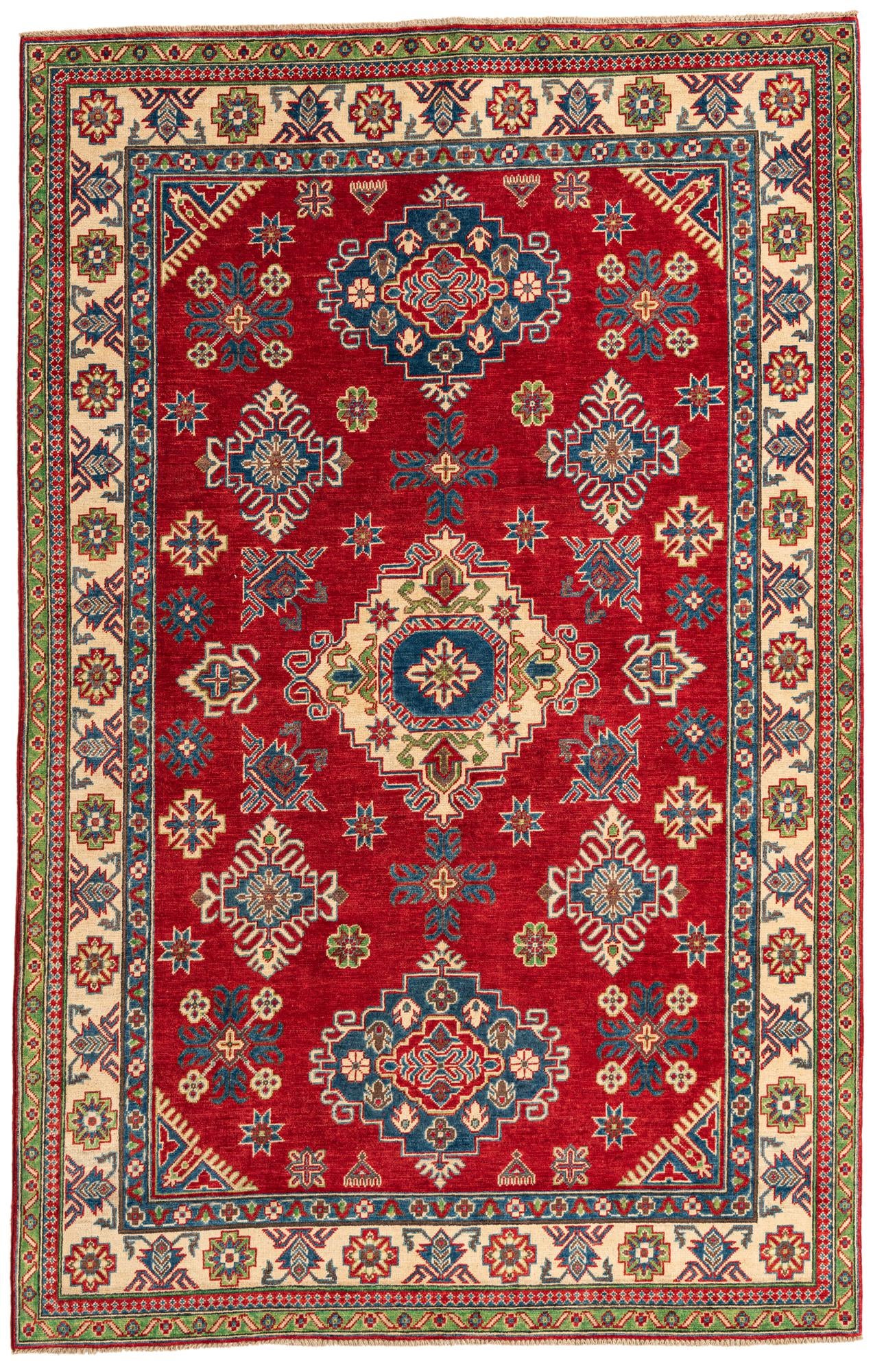 5' 10 x 9' 2 Hand Knotted Kazak Rug