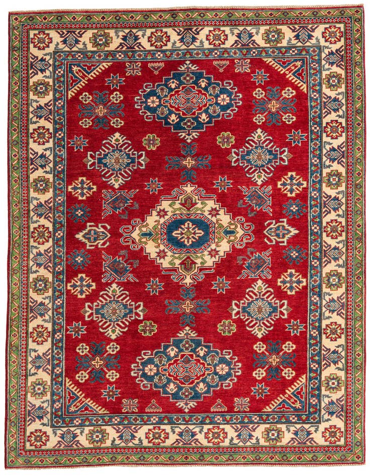 Detail image of 5' 10 x 9' 2 Hand Knotted Kazak Rug