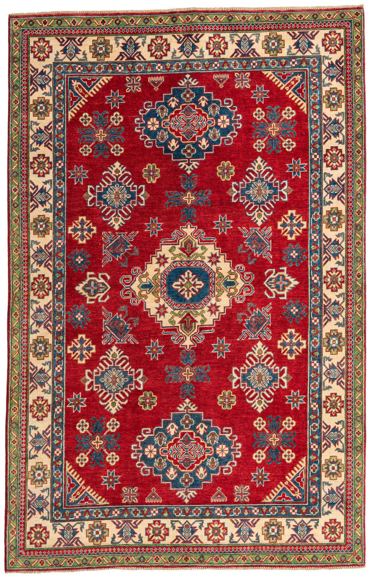 5' 10 x 9' 2 Hand Knotted Kazak Rug