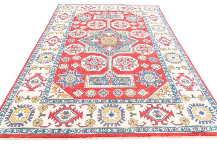6' x 9' Hand Knotted Kazak Rug