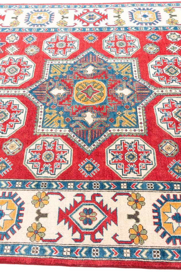 Detail image of 6' x 9' Hand Knotted Kazak Rug