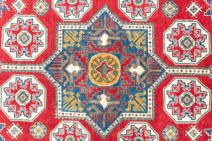 Detail image of 6' x 9' Hand Knotted Kazak Rug
