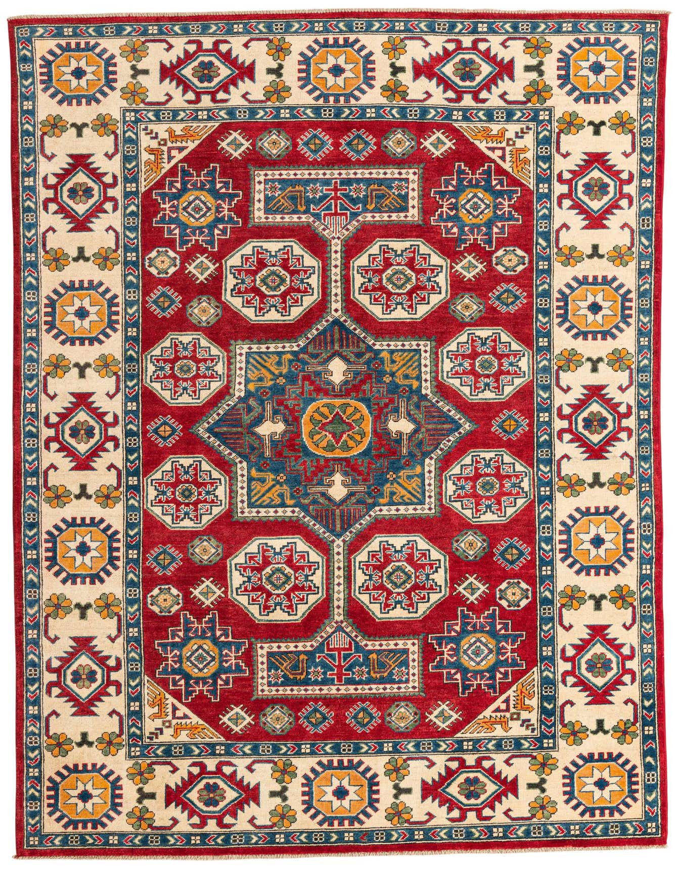 6' x 9' Hand Knotted Kazak Rug