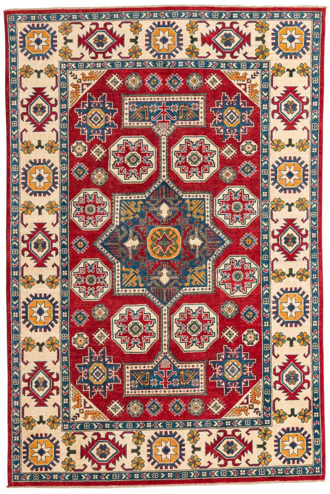 6' x 9' Hand Knotted Kazak Rug