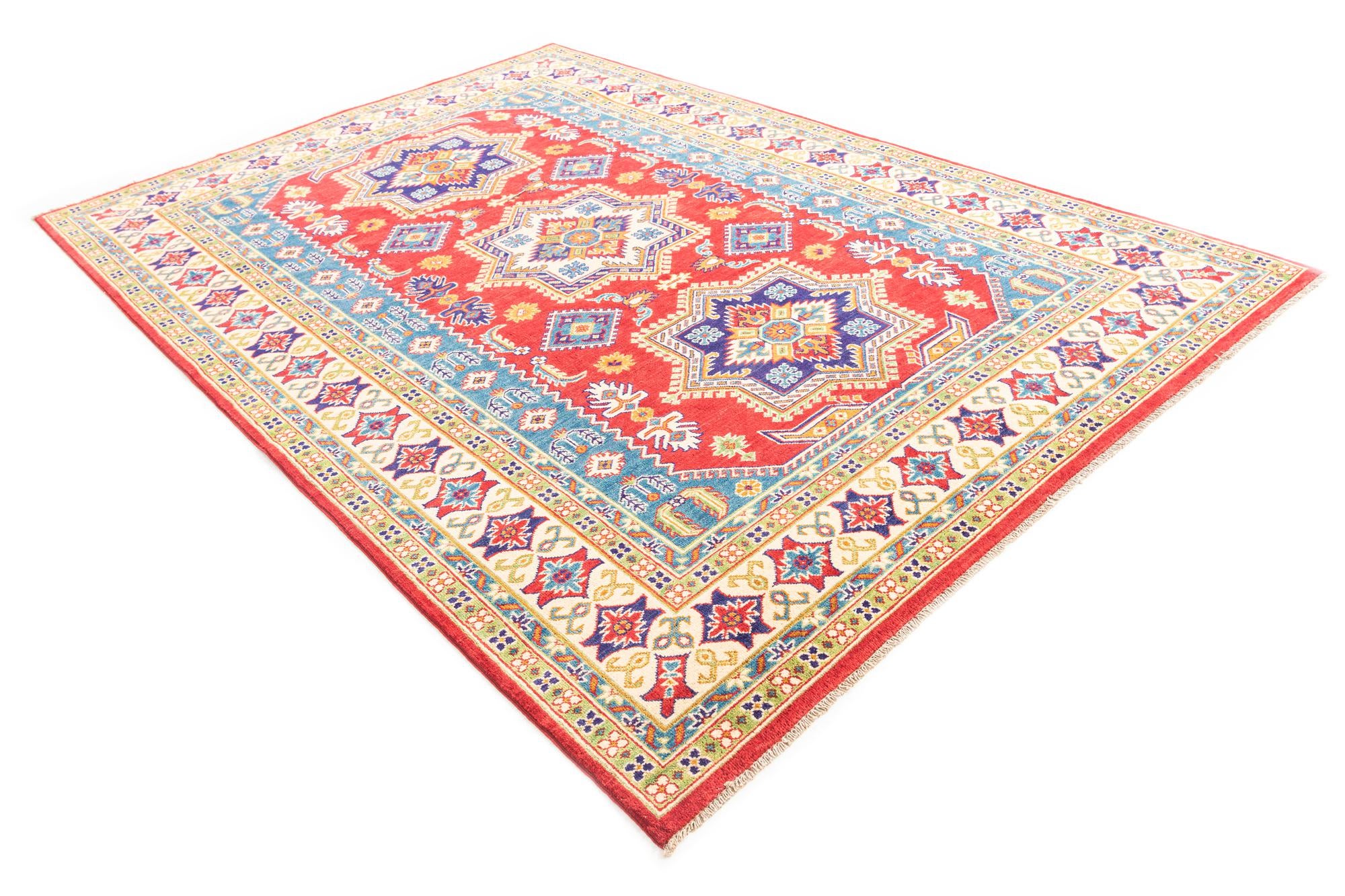 6' 9 x 9' 8 Hand Knotted Kazak Rug
