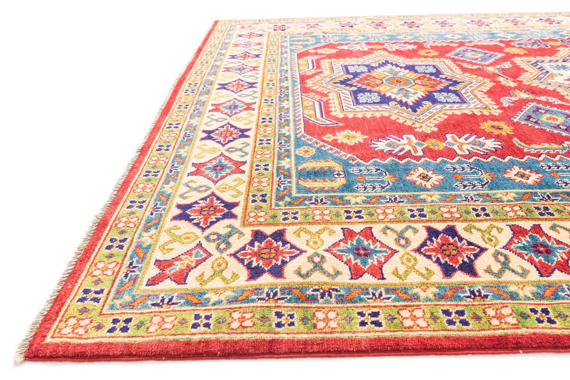 6' 9 x 9' 8 Hand Knotted Kazak Rug