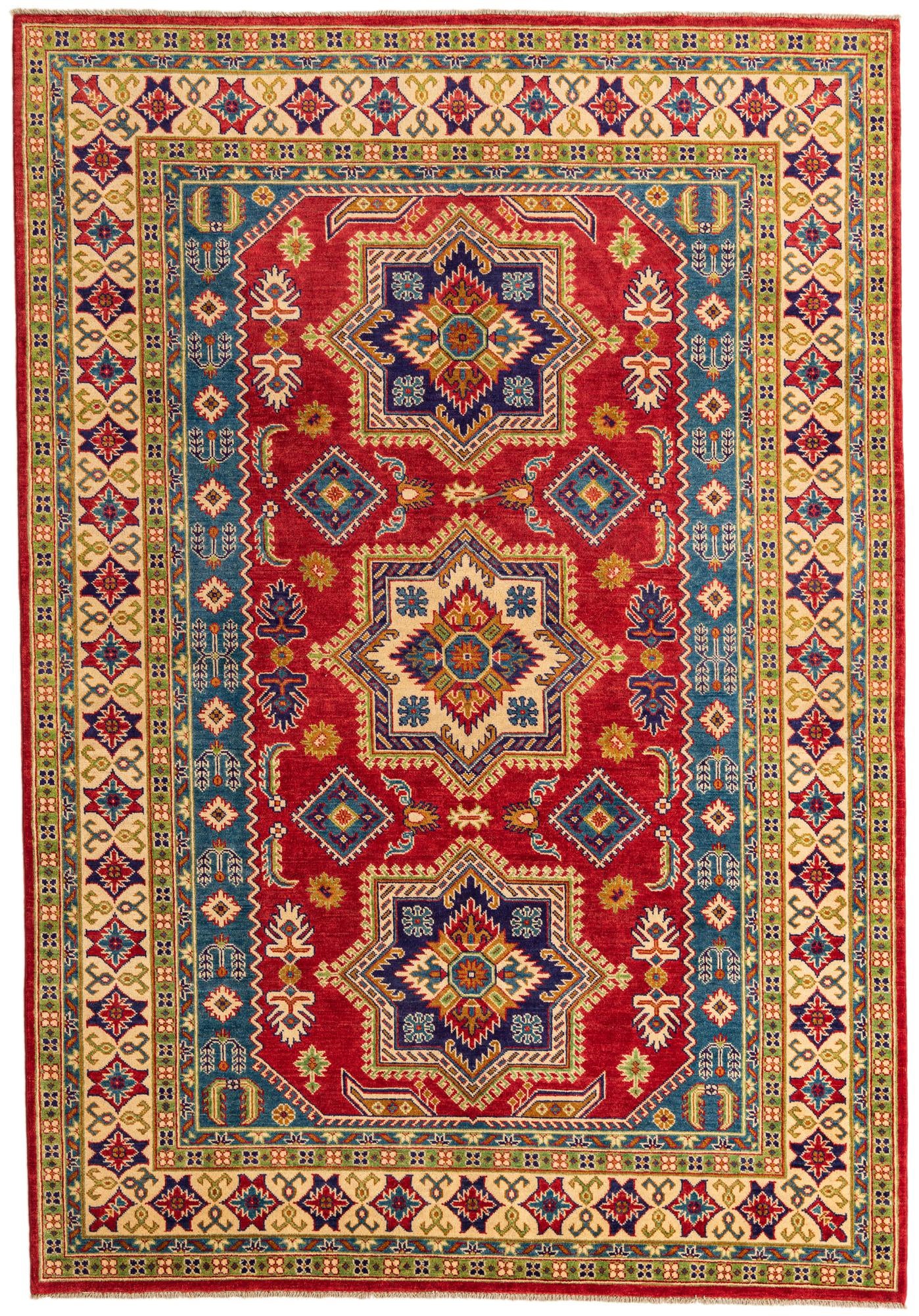 6' 9 x 9' 8 Hand Knotted Kazak Rug