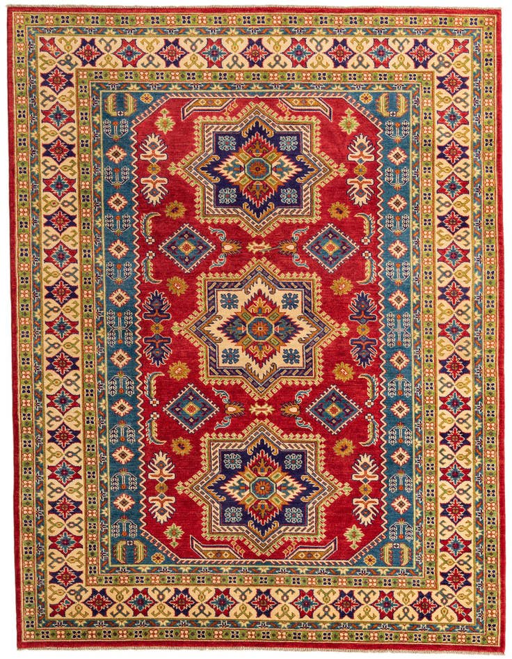 Detail image of 6' 9 x 9' 8 Hand Knotted Kazak Rug
