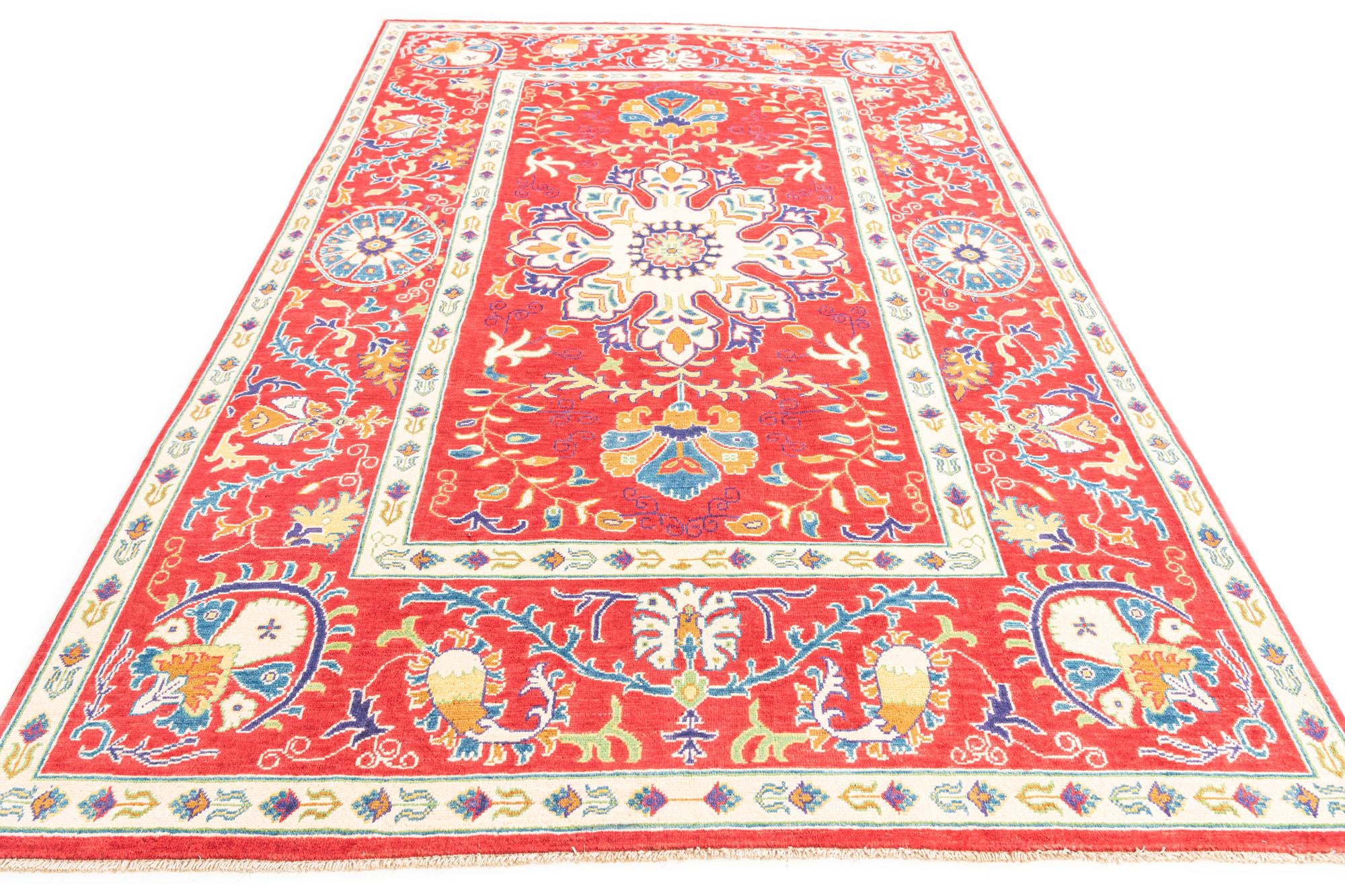 5' 10 x 9' 3 Hand Knotted Kazak Rug