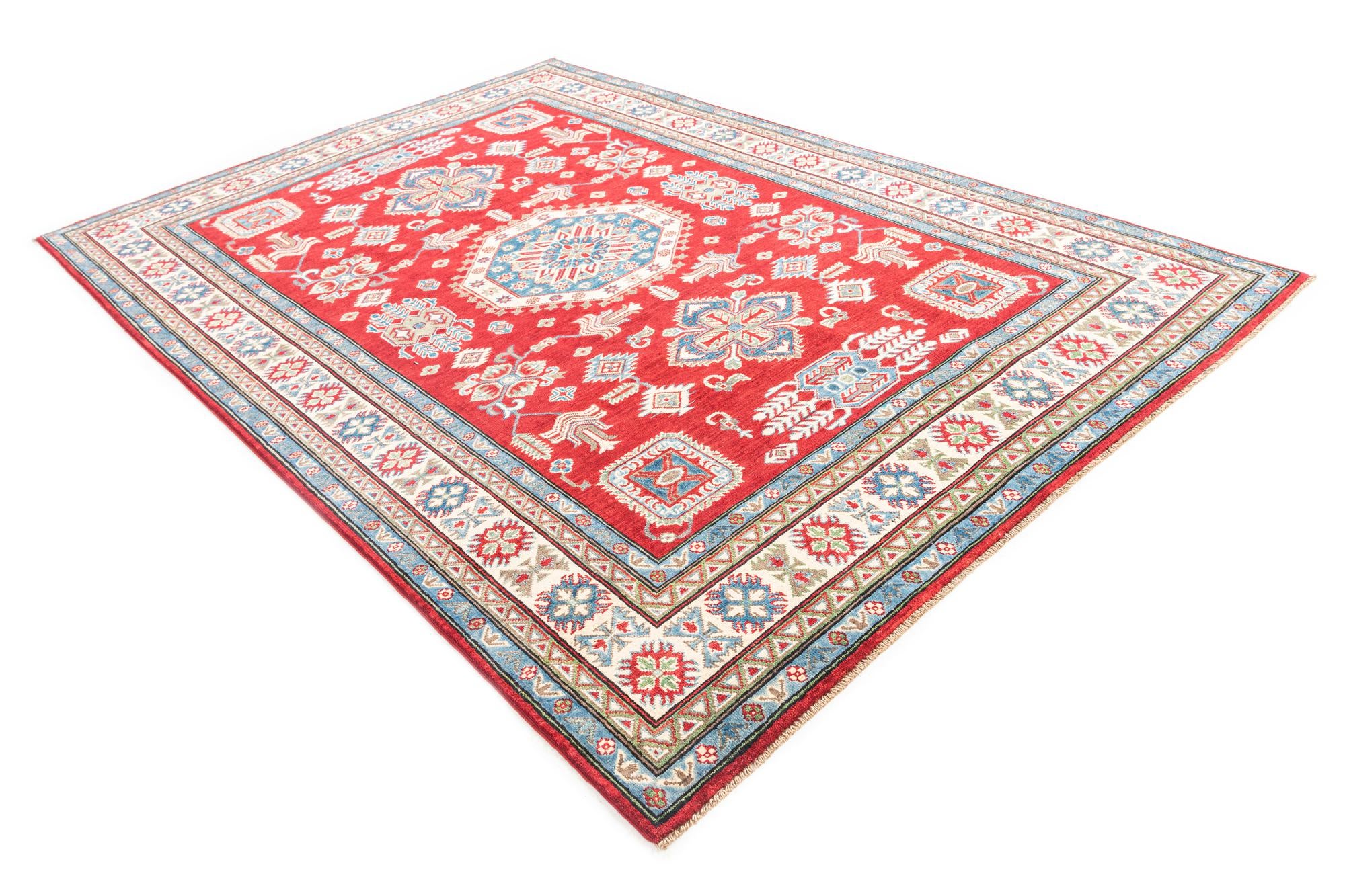 6' 7 x 9' 7 Hand Knotted Kazak Rug