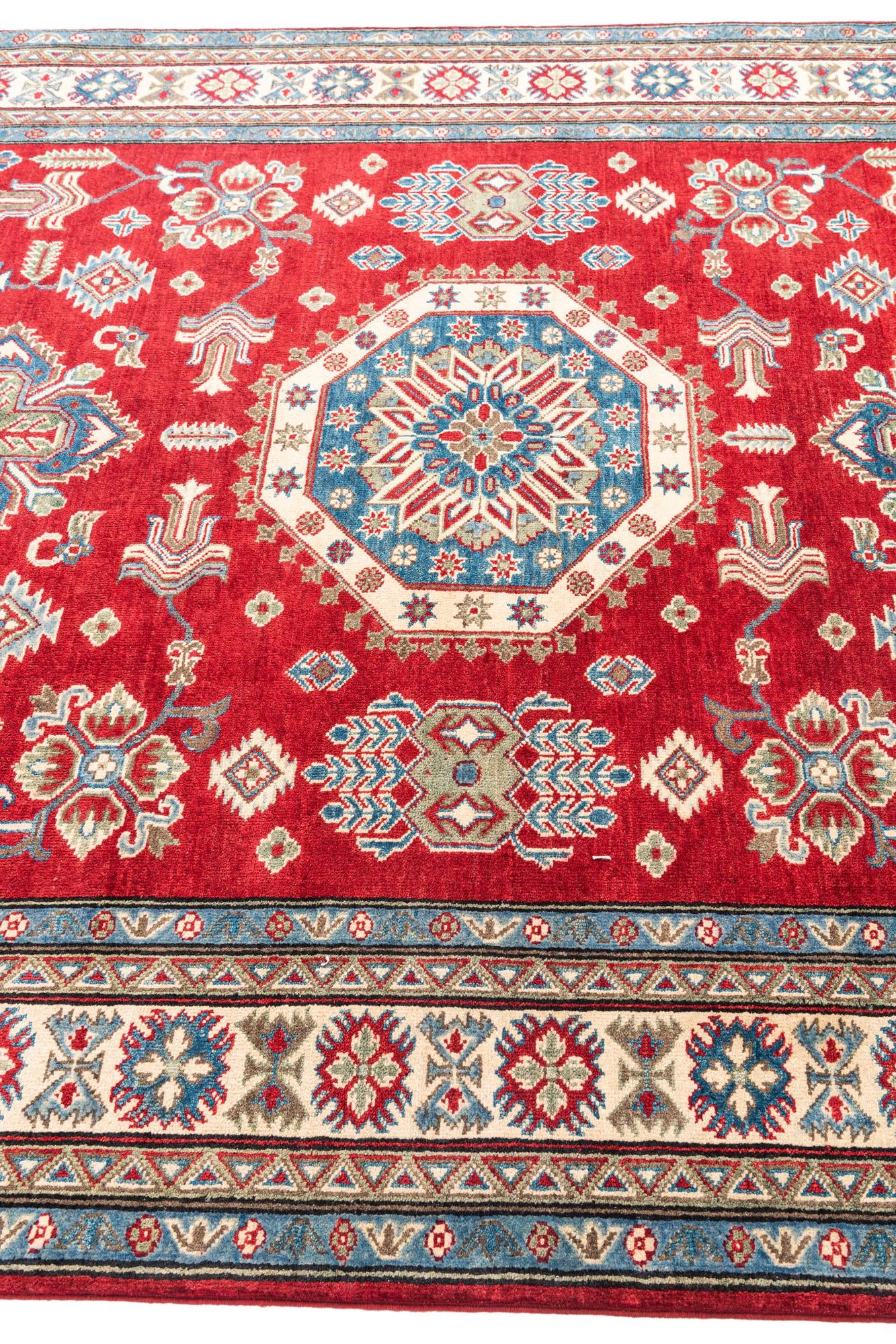 6' 7 x 9' 7 Hand Knotted Kazak Rug