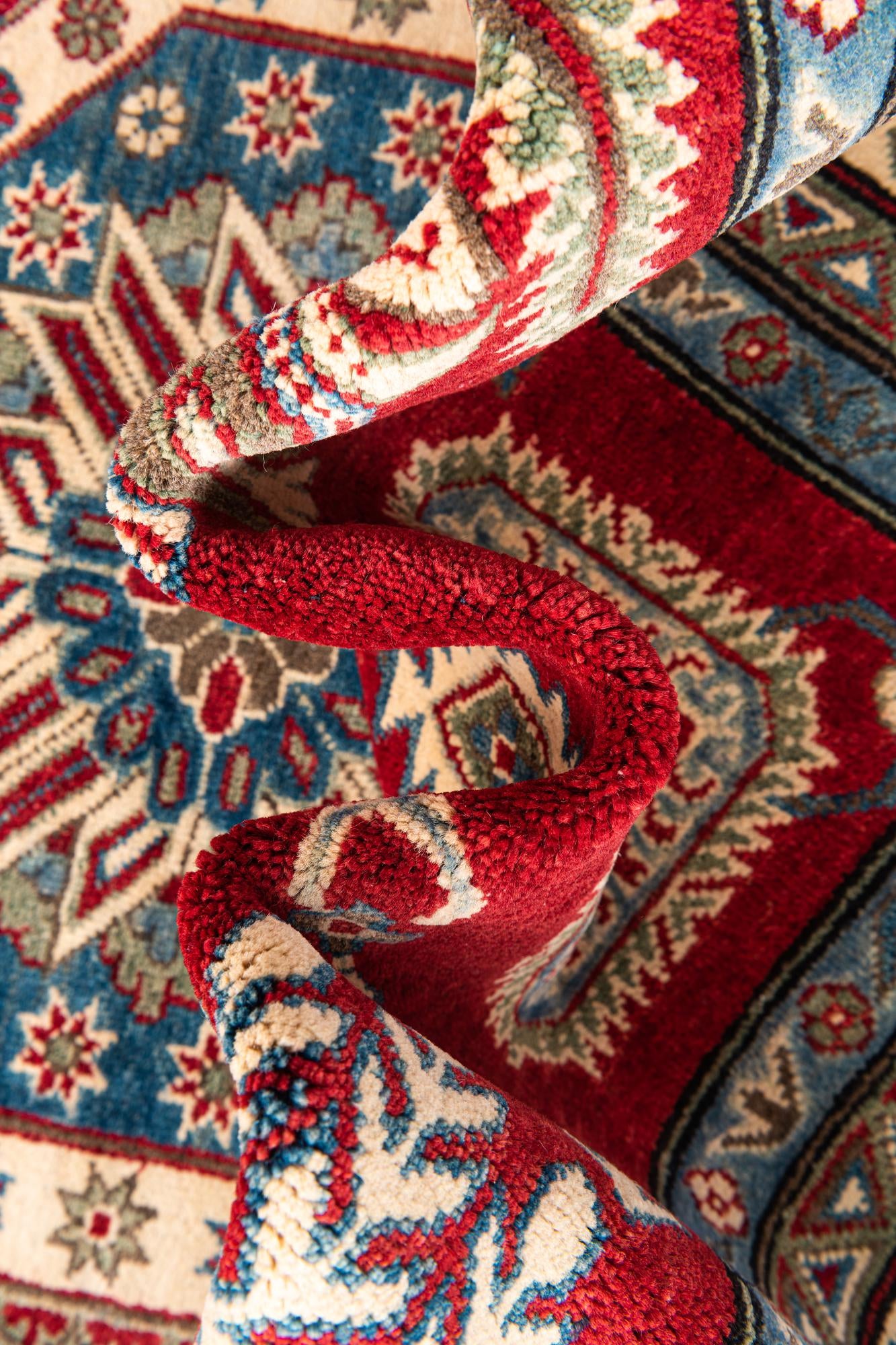 6' 7 x 9' 7 Hand Knotted Kazak Rug