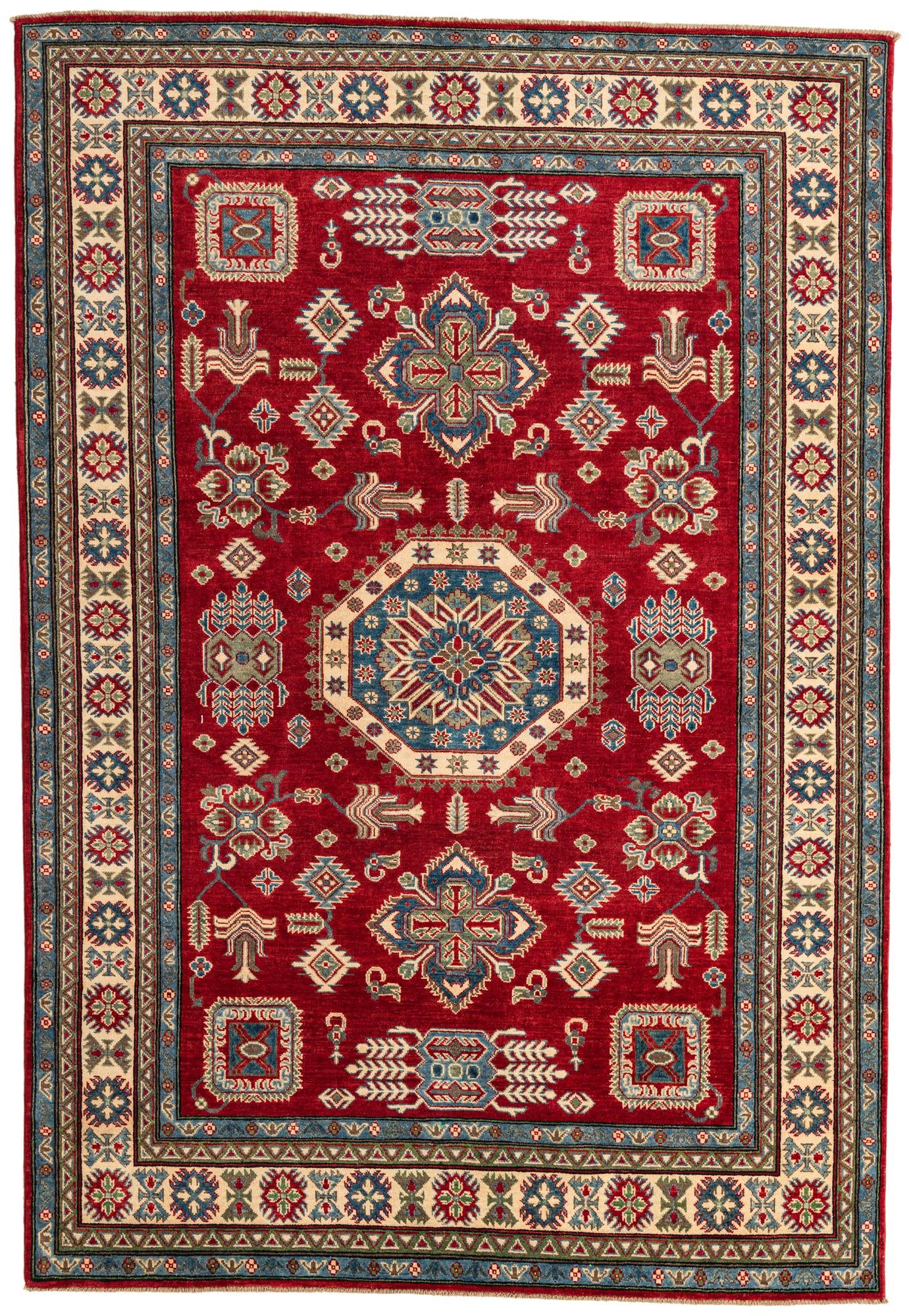 6' 7 x 9' 7 Hand Knotted Kazak Rug